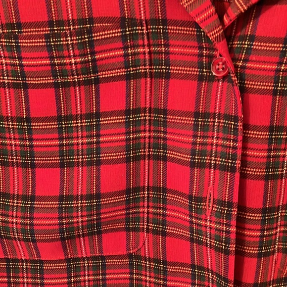 Vintage Liz Claiborne Plaid Blouse - Picture 3 of 4